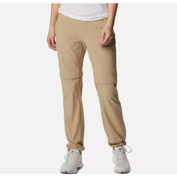 Columbia Saturday Trail II Hiking Convertible Pants Womens Sz 16 Tan Omni-Shield - Picture 4 of 16